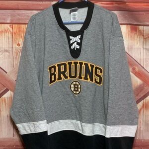 Bruins Gray and Black Hockey sweatshirt, light weight